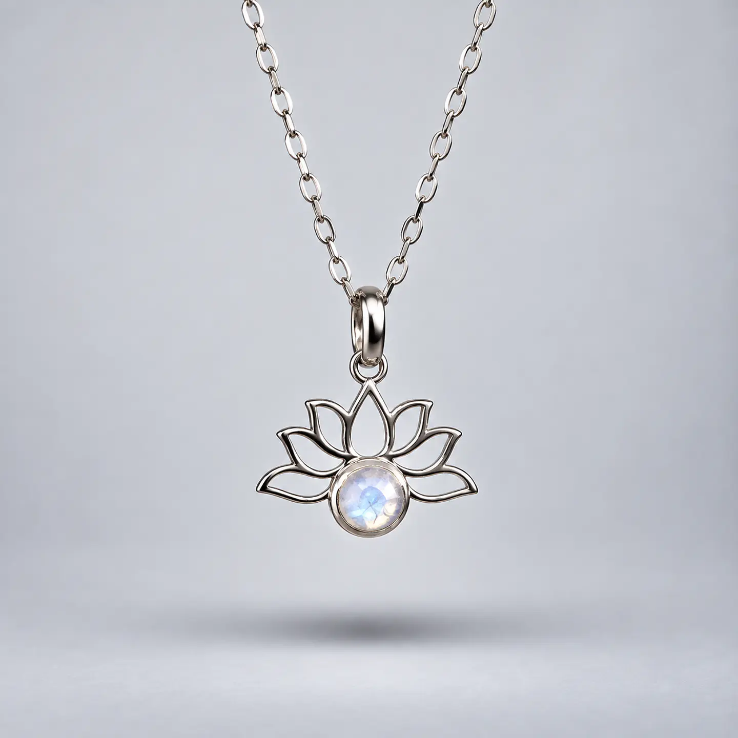 Colgante Flor de Loto – Piedra Luna 1