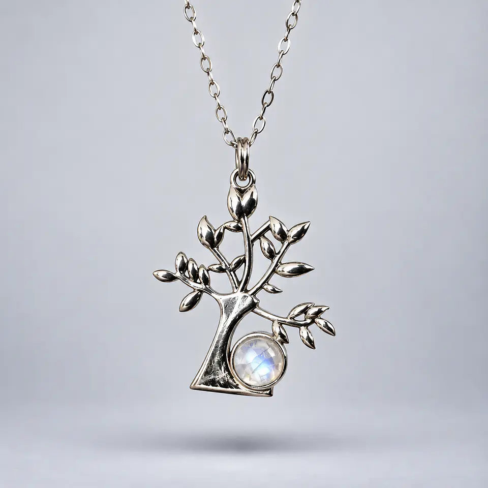 Colgante Árbol de la Vida – Piedra Luna 1