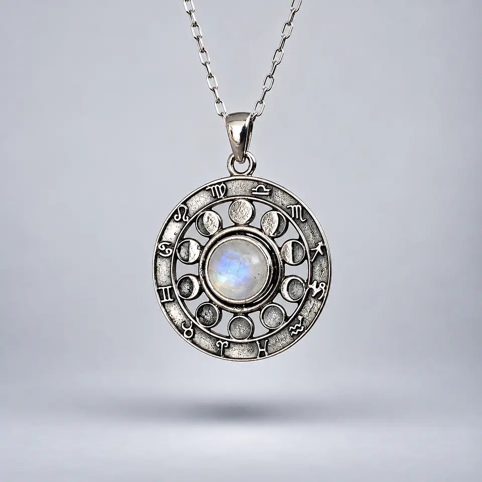 Colgante Zodiaco – Piedra Luna 1