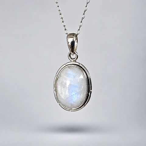 Colgante Piedra Luna – Ovalado