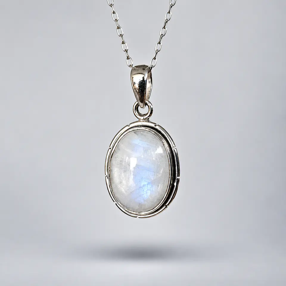 Colgante Piedra Luna – Ovalado 1