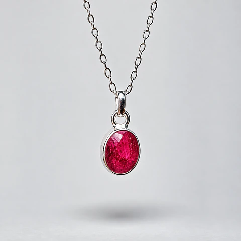 Colgante Rubí – Plata 925
