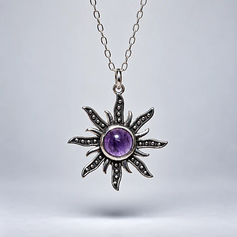 Colgante Sol Radiante – Amatista