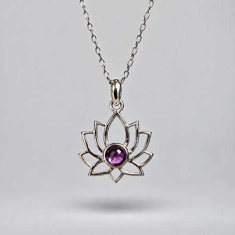 Colgante Flor de Loto – Amatista