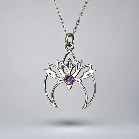 Colgante Flor de Loto – Amatista