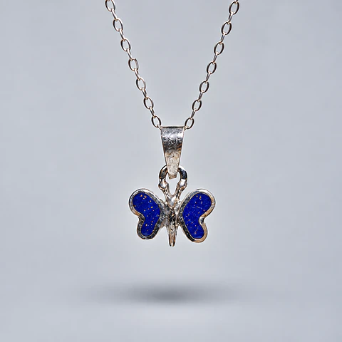 Colgante Mariposa de Lapislázuli en Plata 950