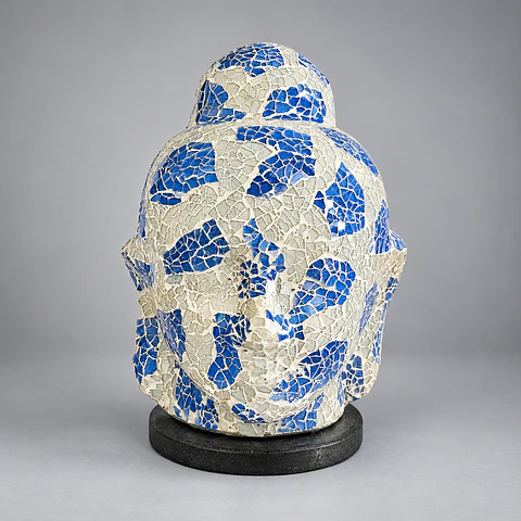 Lámpara Buda Siddharta – Azul y Blanco