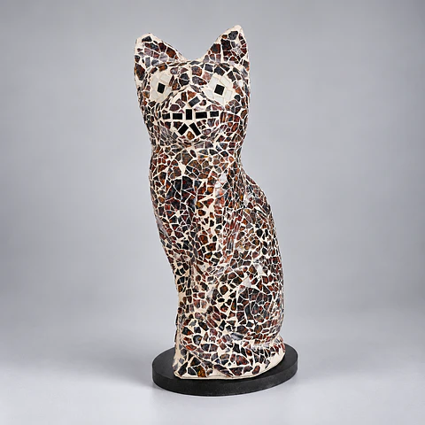 Lámpara Gato – Blanco, Café y Negro