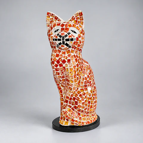 Lámpara Gato – Rojo, Naranjo y Blanco
