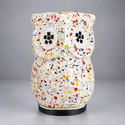 Lámpara Búho – Blanco Multicolor