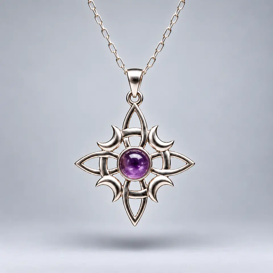 Colgante Nudo de Bruja con Amatista en Plata 925 1