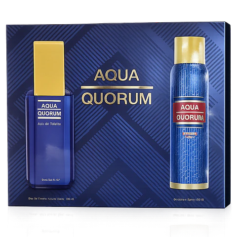 Estuche Puig Aqua Quorum / Homme: Fragancia EdT 100 ml y Desodorante Spray 150 ml
