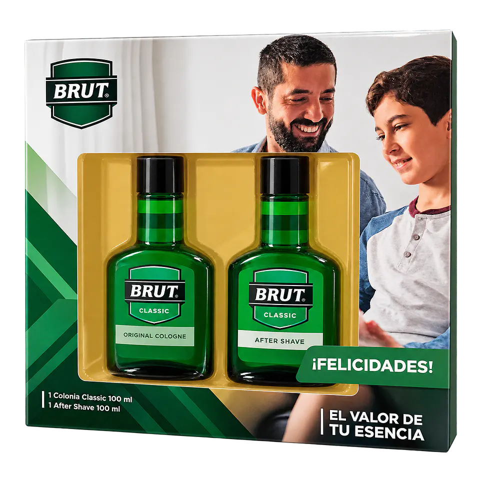 Brut Estuche clasico: 1 Colonia Classic 100 ml y 1 After Shave 100 ml 1