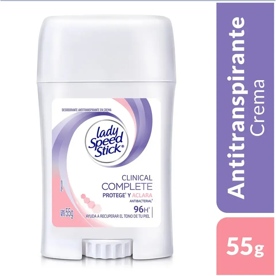 Lady Speed Stick Powder Clinical Complete Antibacterial Desodorante Antitranspirante en Crema 55 grs 1