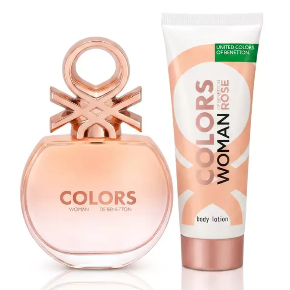 Benetton Estuche Colors Woman Rose: Fragancia EdT 80 ml + Locion Corporal 75 ml 2