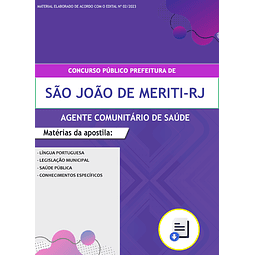 Apostila Concurso São João de Meriti 2023 - Agente Comunitário de Saúde