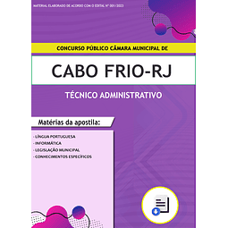 Apostila Concurso Câmara de Cabo Frio-RJ 2024 - Técnico Administrativo