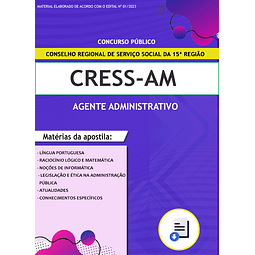 Apostila Concurso CRESS-AM 2023 - Agente Administrativo