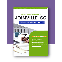 Apostila Concurso Prefeitura de Joinville - Agente Administrativo - 2024