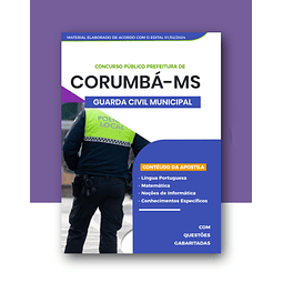 Apostila Prefeitura de Corumbá MS - Guarda Civil Municipal - 2024
