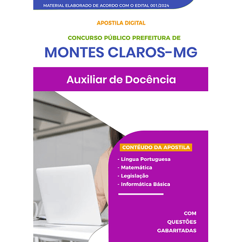 Apostila Pref. de Montes Claros MG - Auxiliar de Docência