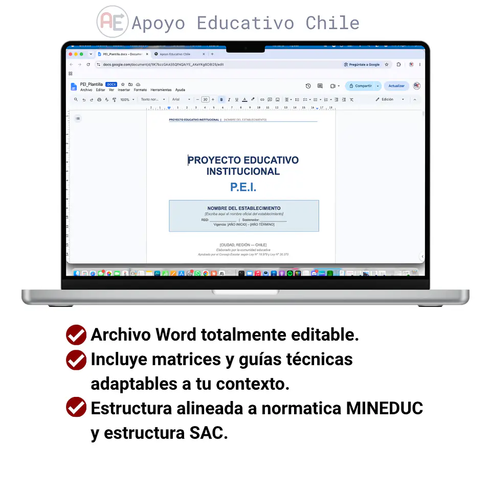 Plantilla PEI Editable Word | Proyecto Educativo Institucional 1