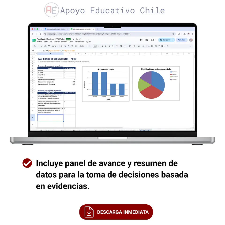 Pack Plan de Gestión de Convivencia: Plantilla Word + Monitoreo Excel 4