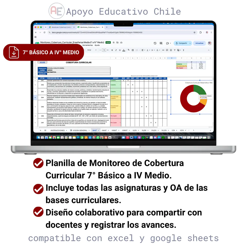 Cobertura curricular - Monitoreo 7° Basico a IV° Medio 1