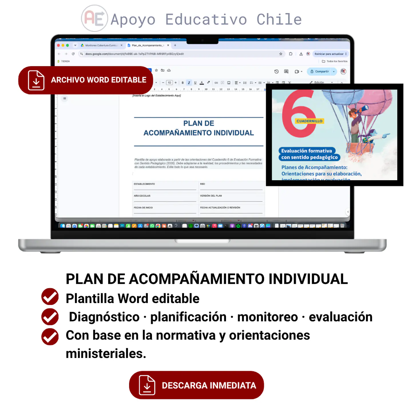 Plan de Acompañamiento Individual | Plantilla Word Editable 1