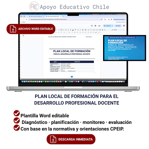 Plan Local de Formación Docente| Editable Word