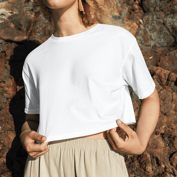 White cropped summer top 