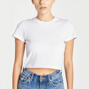 White cropped and fitted summer top