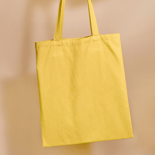 Yellow cotton Tote bag 