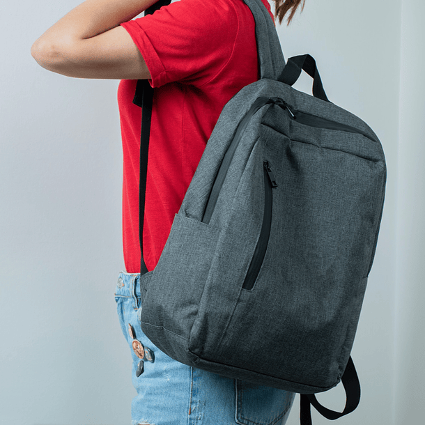 Blue Poliester Backpack 