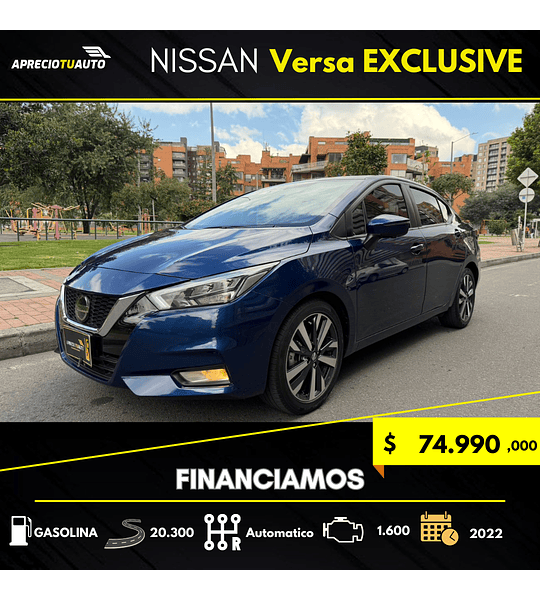 Nissan Versa Exclusive 2022 Full Equipo Impecable!