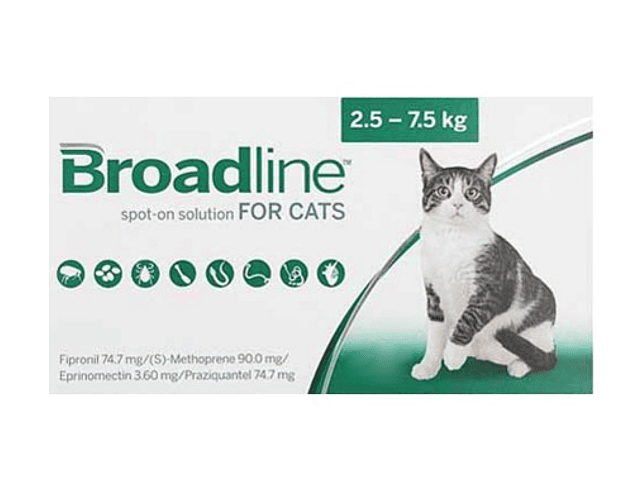 Broadline pipetas gatos 2,5-7,5kgs