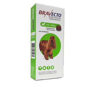 Bravecto 500mg 10-20kgs