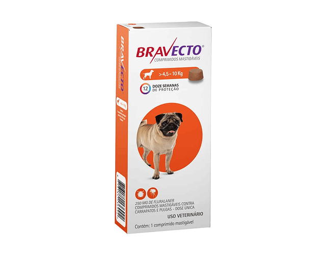 Bravecto 250mg 4,5- 10kgs