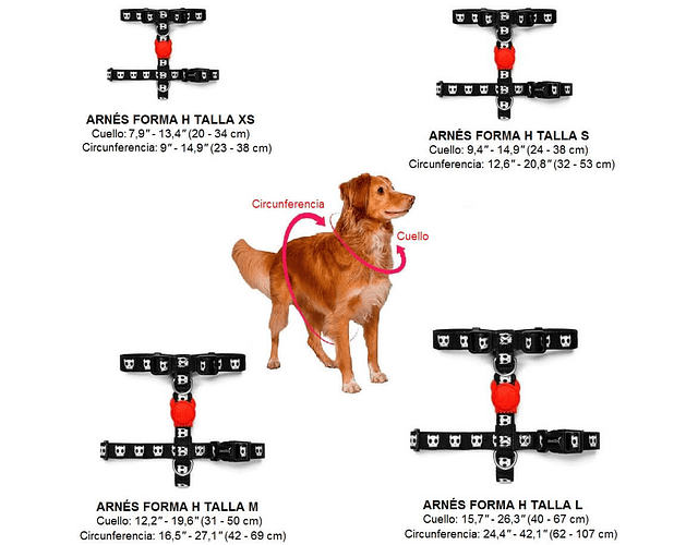 Arnes Zeedog para perros H-Harness Prisma 