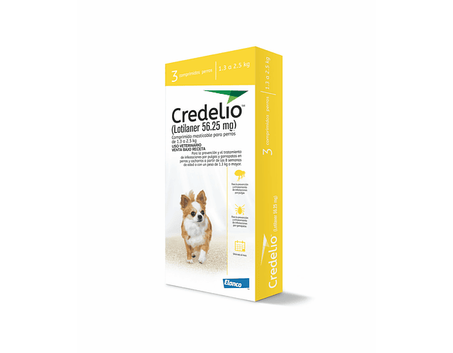 Credelio para perros 1.3 -2.5kgs 3 comprimidos