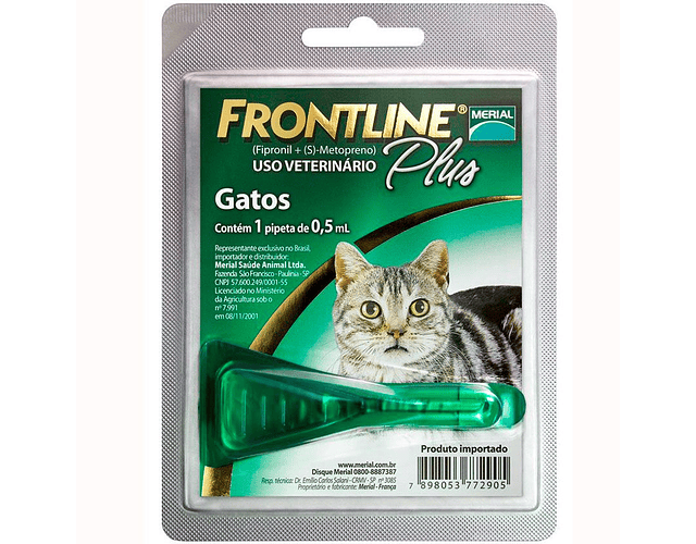 Frontline Plus Pipetas Gatos 0,5ml