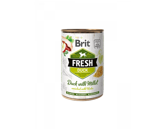 Brit Fresh Pate Duck with Millet 400g