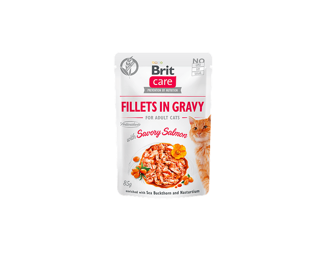 Brit Care Cat Pouch Savory Salmon 85g