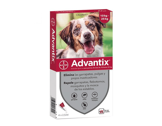 Advantix pipeta perros 10-25kgs 2.5ml