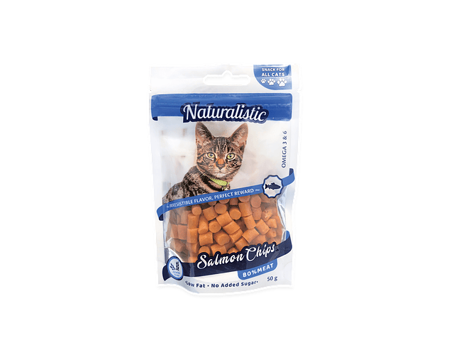 Naturalistic Chips para gatos de Salmon