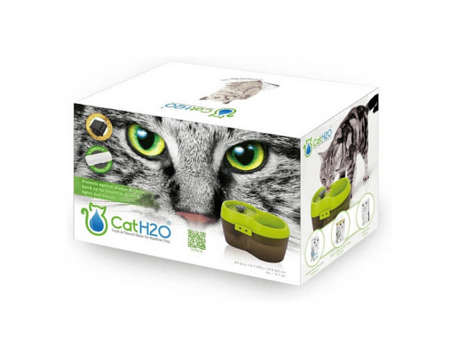 Cat H2O Fuente de Agua para gatos 2lts verde/negro
