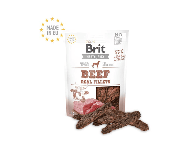 Brit meaty Jerky Beef real Fillets 