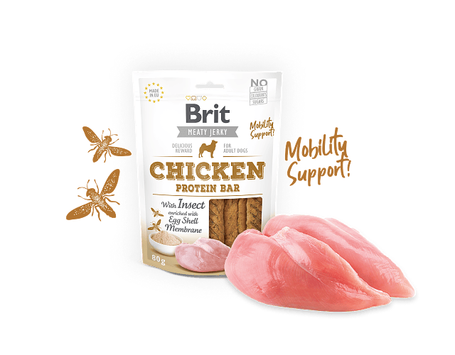 Brit Meaty Jerky Chicken Protein bar 80g