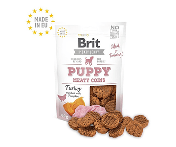 Brit Meaty Jerky Puppy Meaty Coins 80g Golosina Para Perros