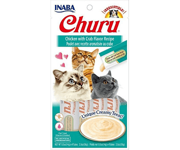 Churu Pollo Y Cangrejo Para Gatos 56g